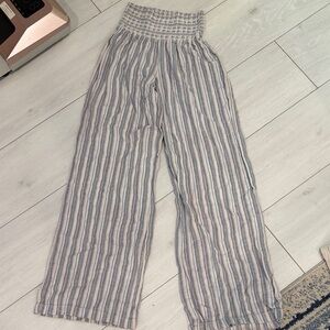 Rewash Blue and Pink Striped Wide Leg Pants